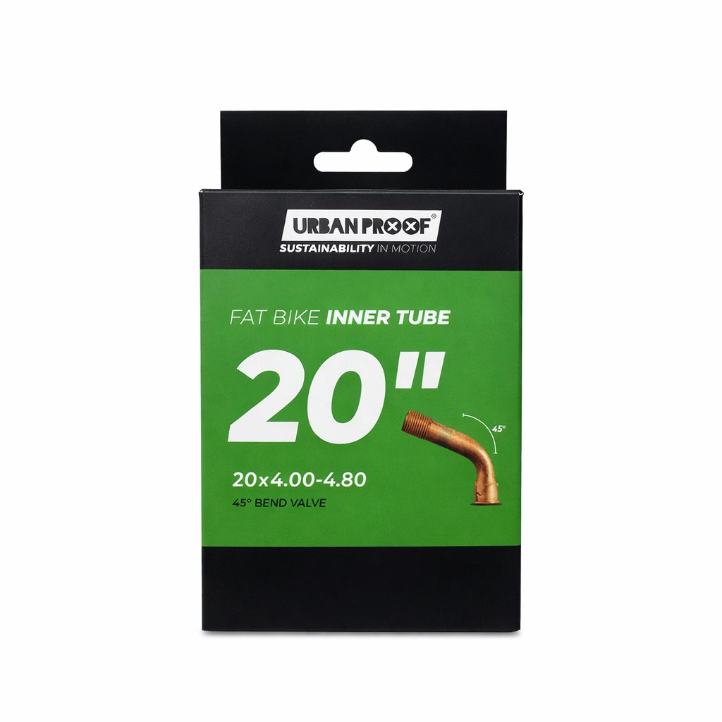 DutchPerfect Inner Tube Dutch Perfect Fatbike 20 x 4,00 40-540 mm AV Bent 45 ° noir
