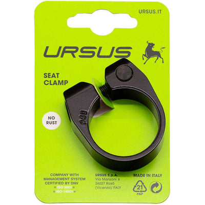 Pince de stylo de siège URSUS 37.0ø noir sur carte