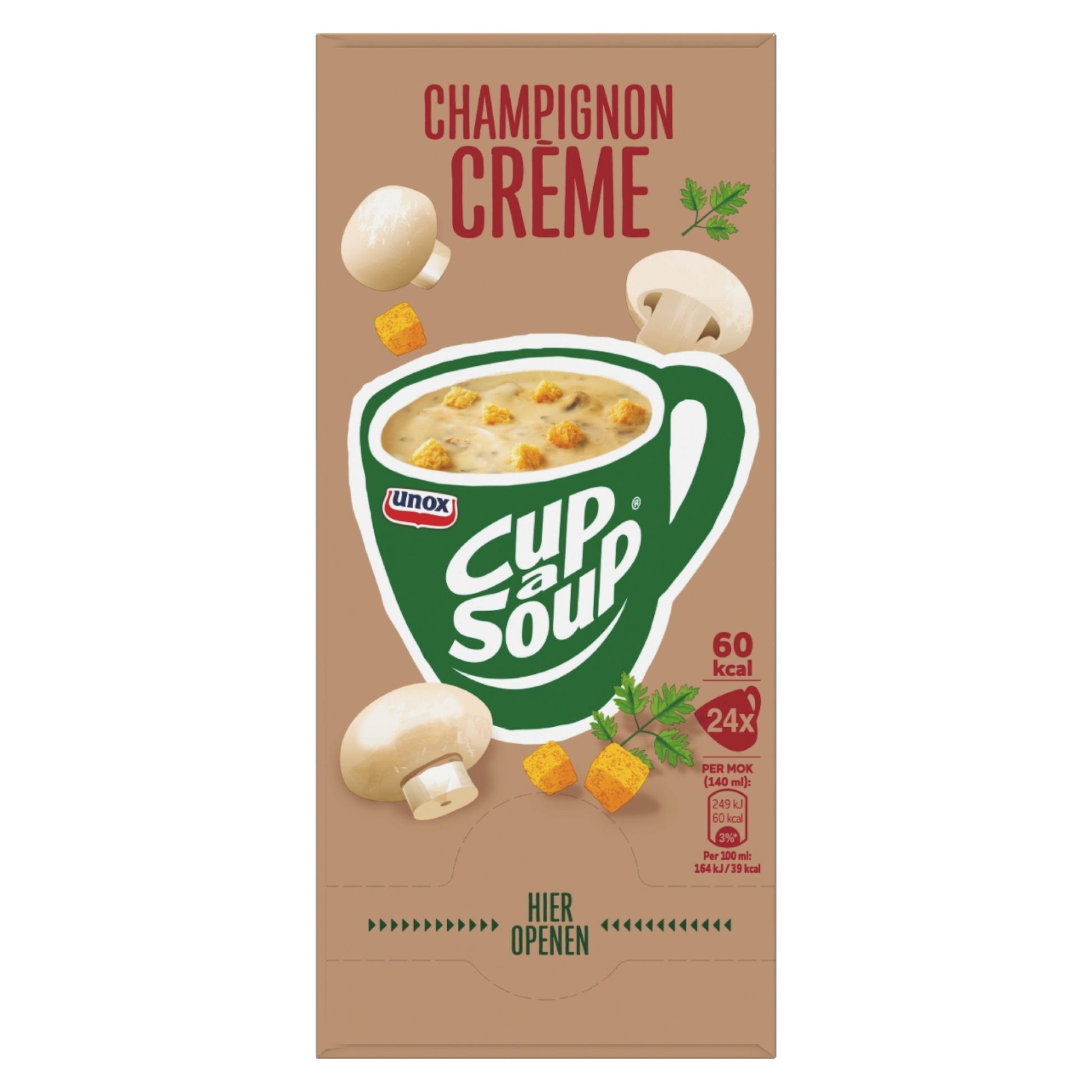Crème de champignons unox Cup-a-soupe (24x 140ml)