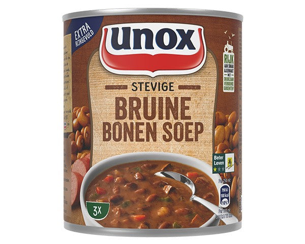 Boîte de soupe aux haricots bruns Unox (6x 0,8 litres)