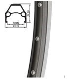 RIM 28 pouces 622 Primax E SRT20 Black 36 Côté aiguisé