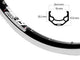 Rigida Velg 28 (622) ZAC-19 32 14 Black (aiguisé)