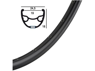 Ryde Velg 28 pouces 622 Rival 21 Noir 32 trous bus