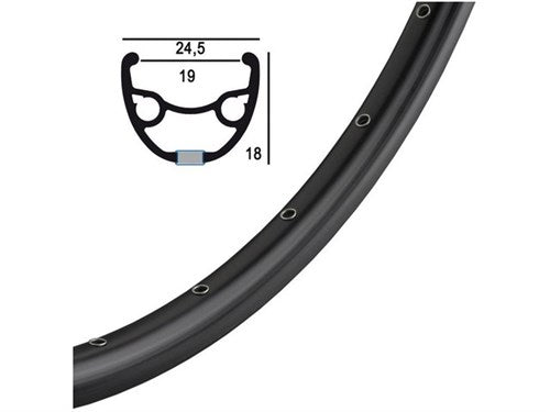 Ryde Velg 28 pouces 622 Rival 21 Black 36 Bus