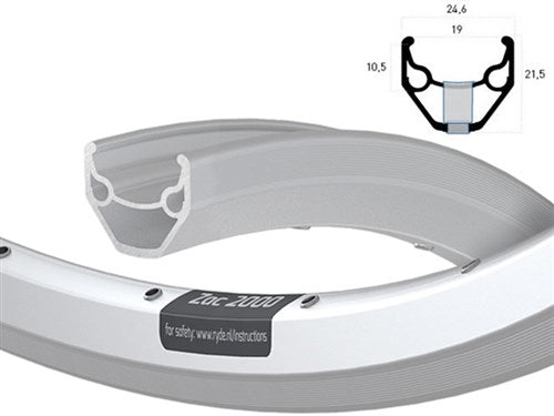 Ryde Velg 28 pouces 622 ZAC2000 Côté aiguisé 36 Bus double