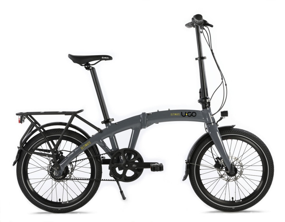 Ugo vélo pliant Ultimate Belt i8 Cool Grey