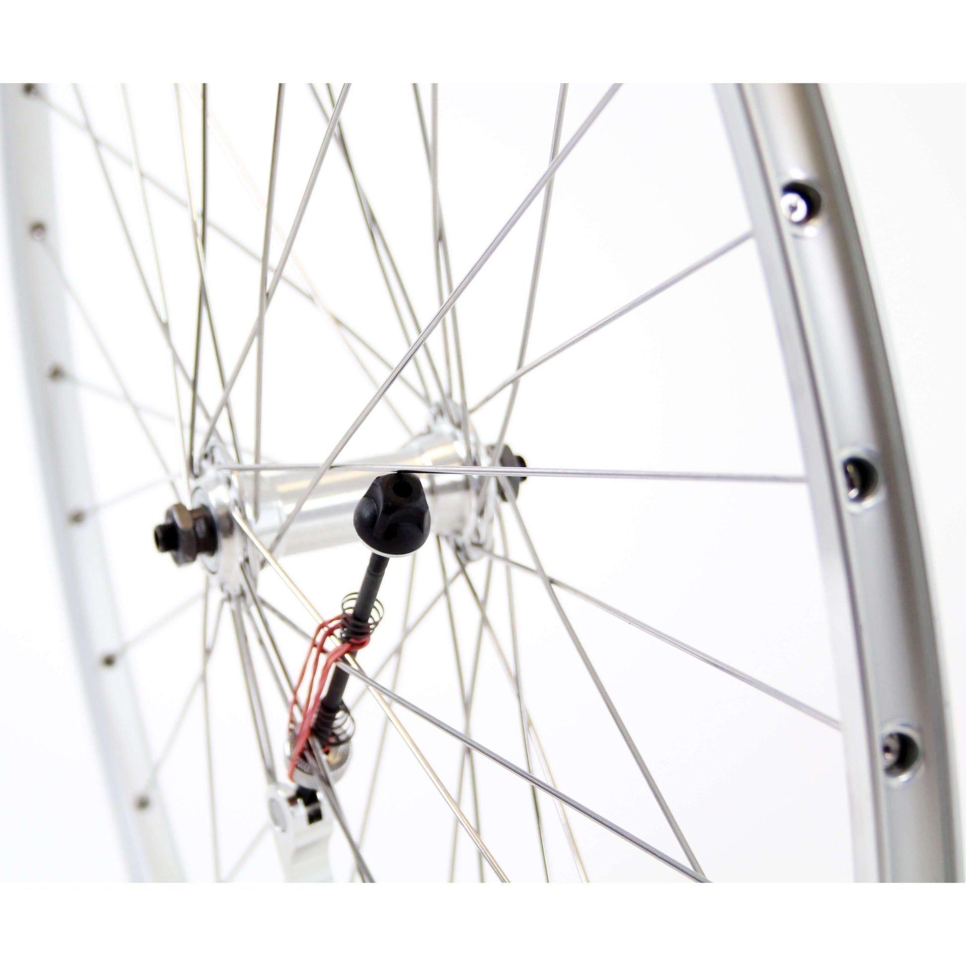 Roue avant roland 28 pouces de course argent panne