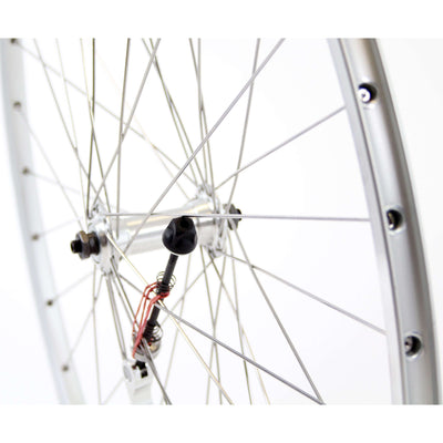 Roue avant roland 28 pouces de course argent panne