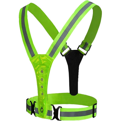 VWP gilet de sport réfléchissant USB rechargeable LED taille unique néon