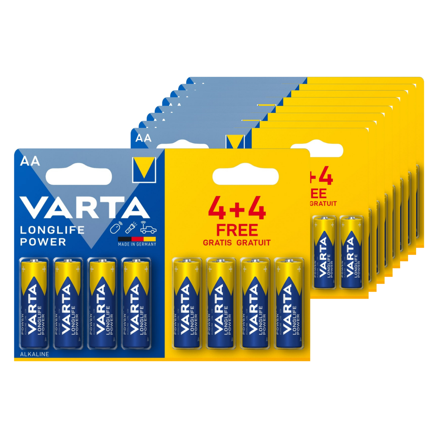 Varta puissance longue durée aa 4 + 4 (20 pièces)