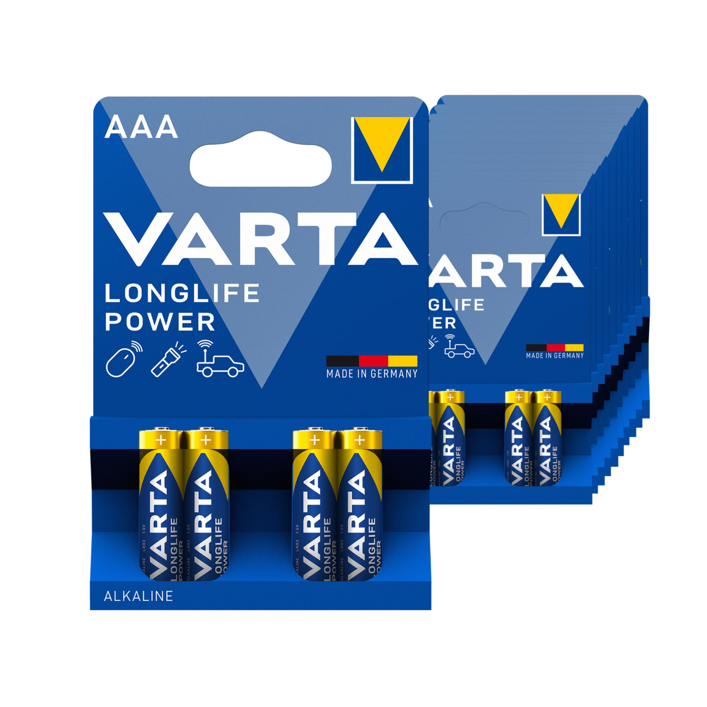 Piles alcalines aaa longue durée Varta (10x 4 pièces)