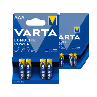 Piles alcalines aaa longue durée Varta (10x 4 pièces)