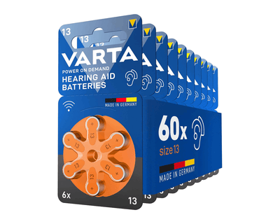 Piles auditives Varta type 13 blister 8 (10x 6 pièces)