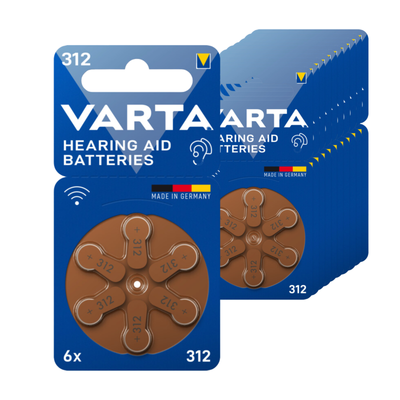 Piles auditives Varta 312 blister (10x 6 pièces)