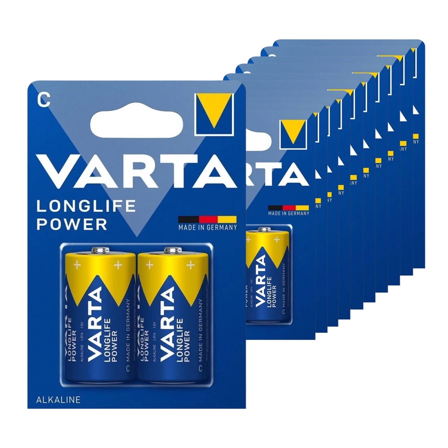 Piles alcalines Varta longue durée C (10x 2 pièces)