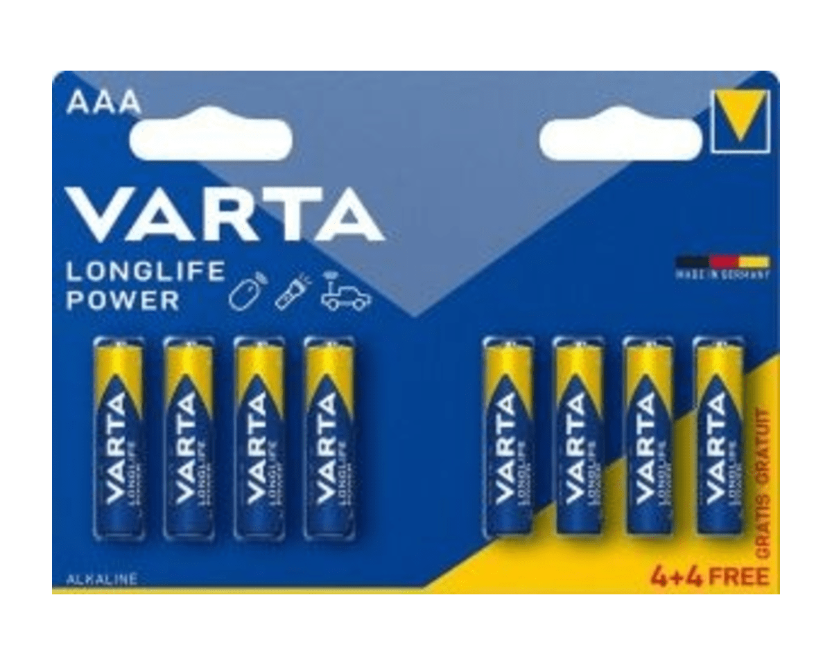 Varta longlife power aaa blister unique 8 (10x 8 pièces)