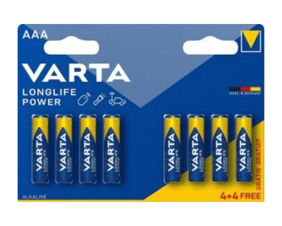 Varta longlife power aaa blister unique 8 (10x 8 pièces)