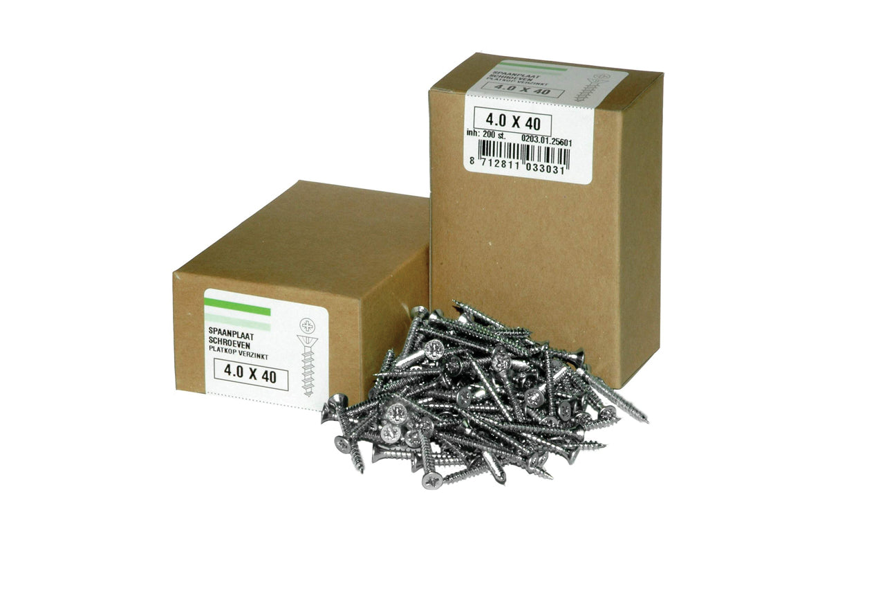 Vis pour panneaux d'aggloméré Hoenderdaal vz pk pz2 4,0x50 | 200 pièces - 0203.01.25901