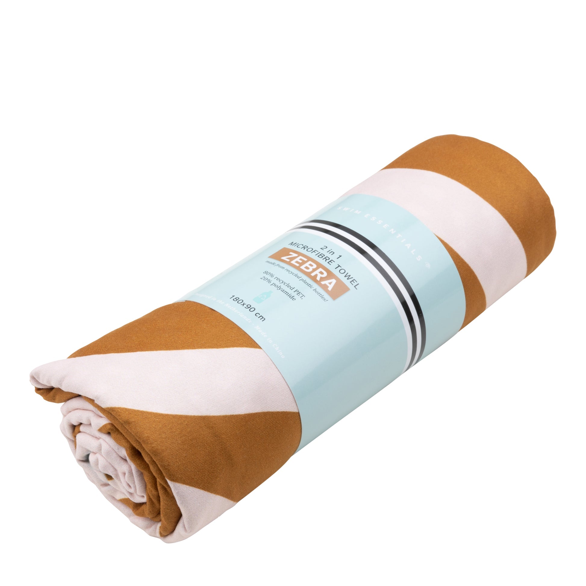 Rayures vibrantes | Serviette en microfibre blanc orange 180 x 90 cm