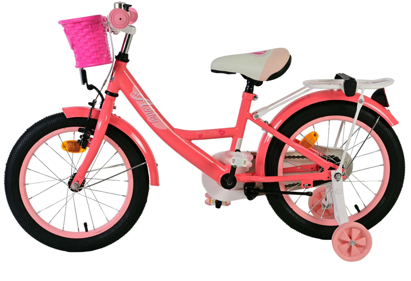 Vélo enfant Volare Ashley - filles - 16 pouces - rose rouge
