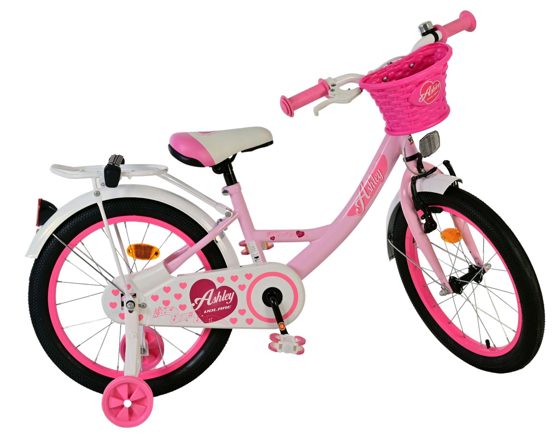 Vélo enfant Volare Ashley - filles - 18 pouces - rose