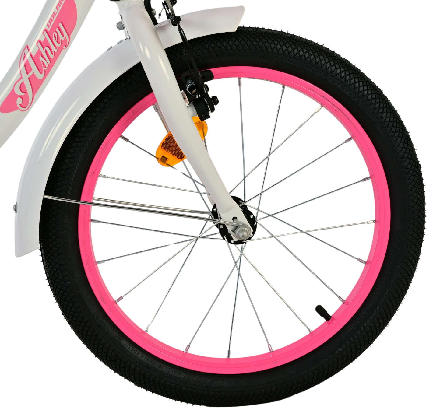 Vélo enfant Volare Ashley - filles - 18 pouces - blanc