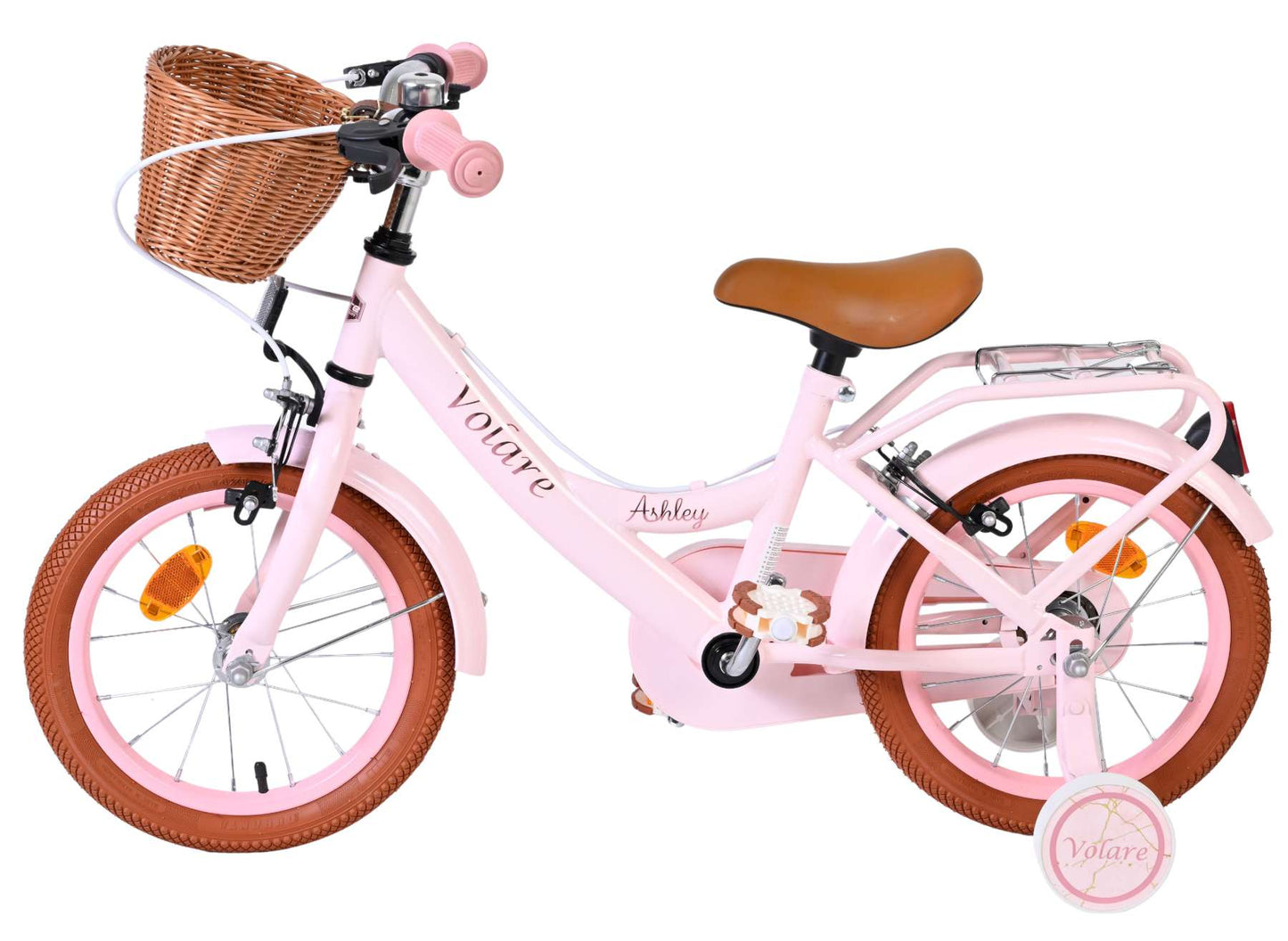 Vélo pour enfants Volare Ashley - filles - 14 pouces - rose - deux freins à main
