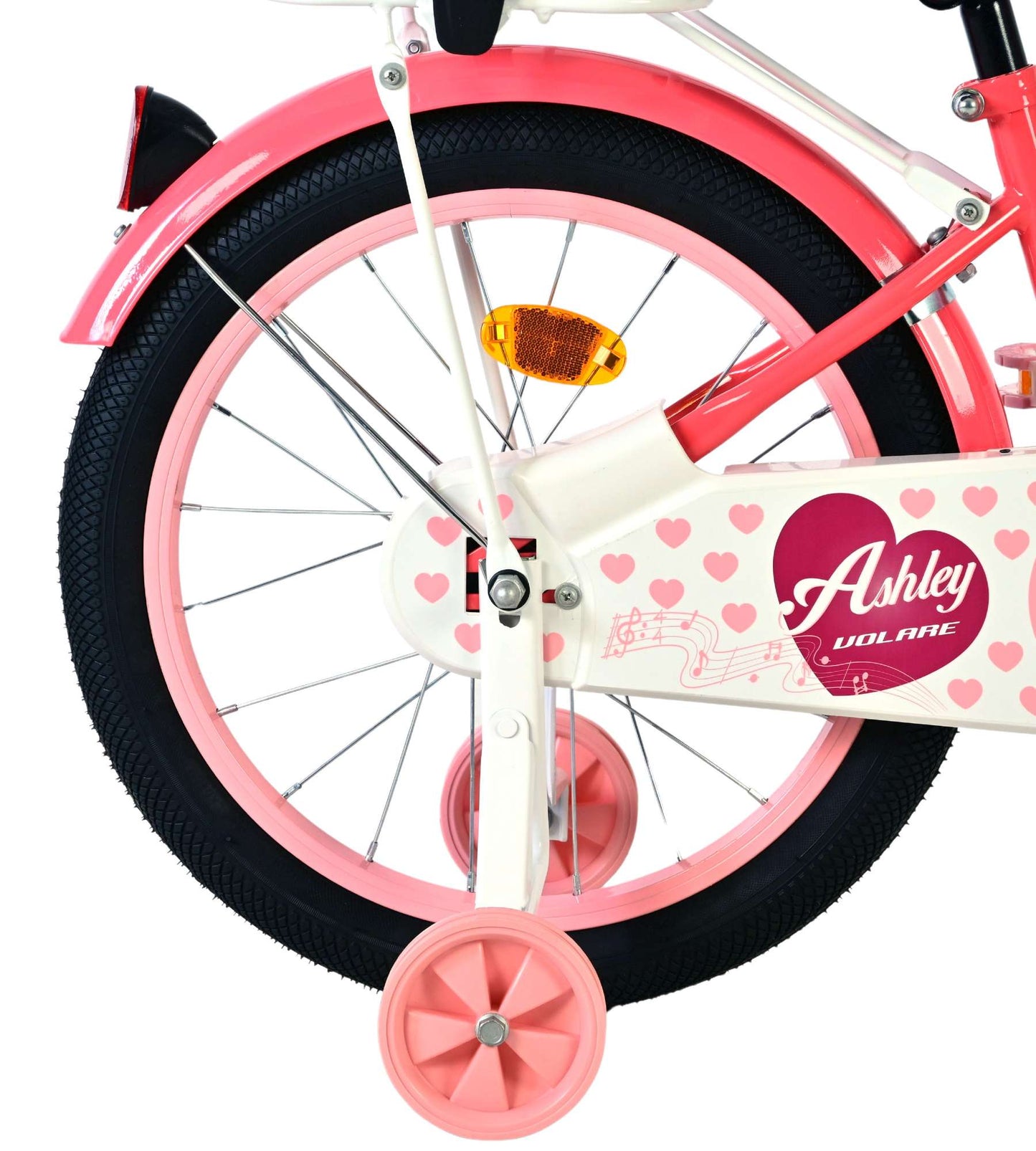 Vélo pour enfants Volare Ashley - filles - 18 pouces - rose rouge