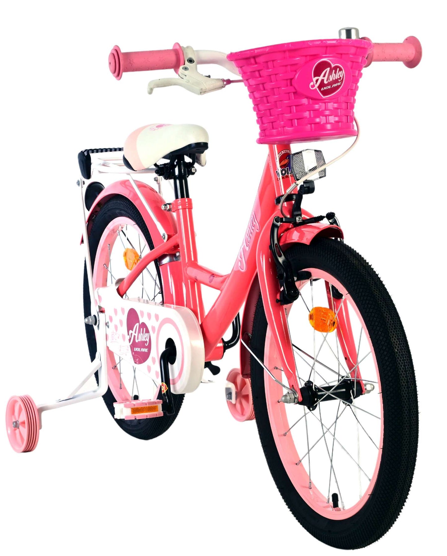 Vélo pour enfants Volare Ashley - filles - 18 pouces - rose rouge
