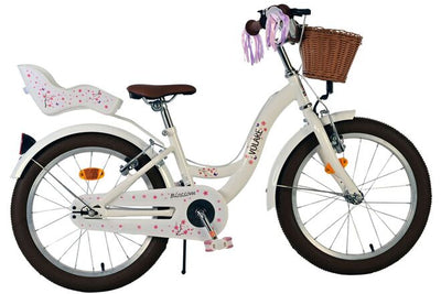 Vélo pour enfants Volare Blossom - filles - 18 pouces - blanc - deux freins à main