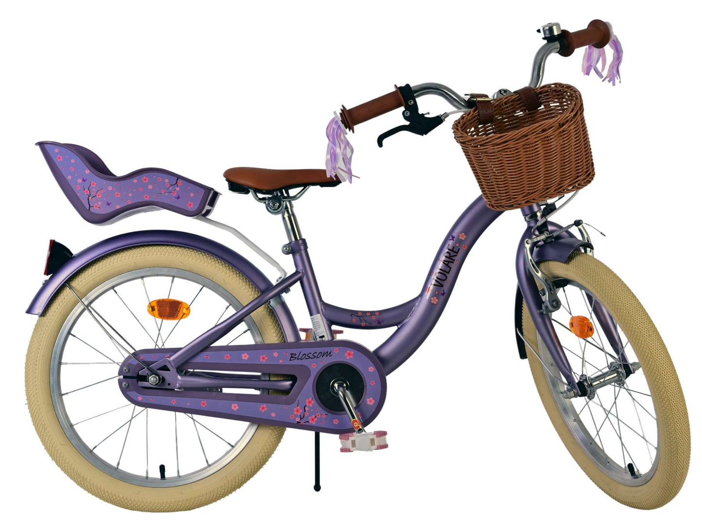 Vélo pour enfants Volare Blossom - filles - 18 pouces - violet