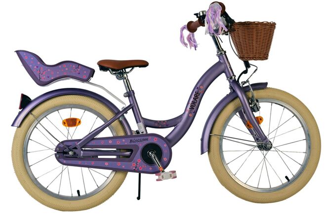 Vélo pour enfants Volare Blossom - filles - 18 pouces - violet