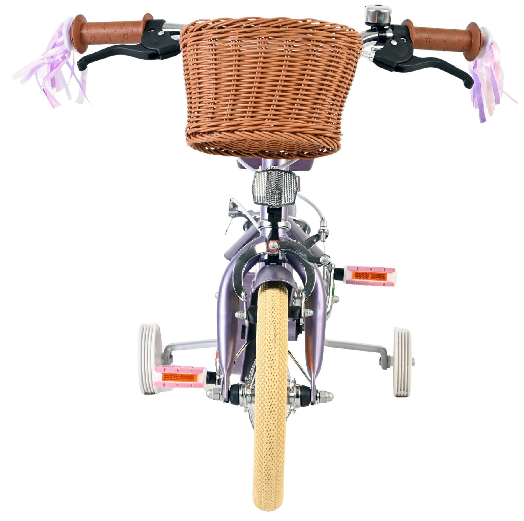 Vélo pour enfants Volare Blossom - filles - 12 pouces - violet - deux freins à main