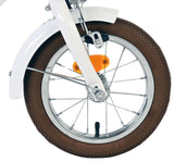Vélo pour enfants Volare Blossom - filles - 12 pouces - blanc - deux freins à main - afbeelding 3