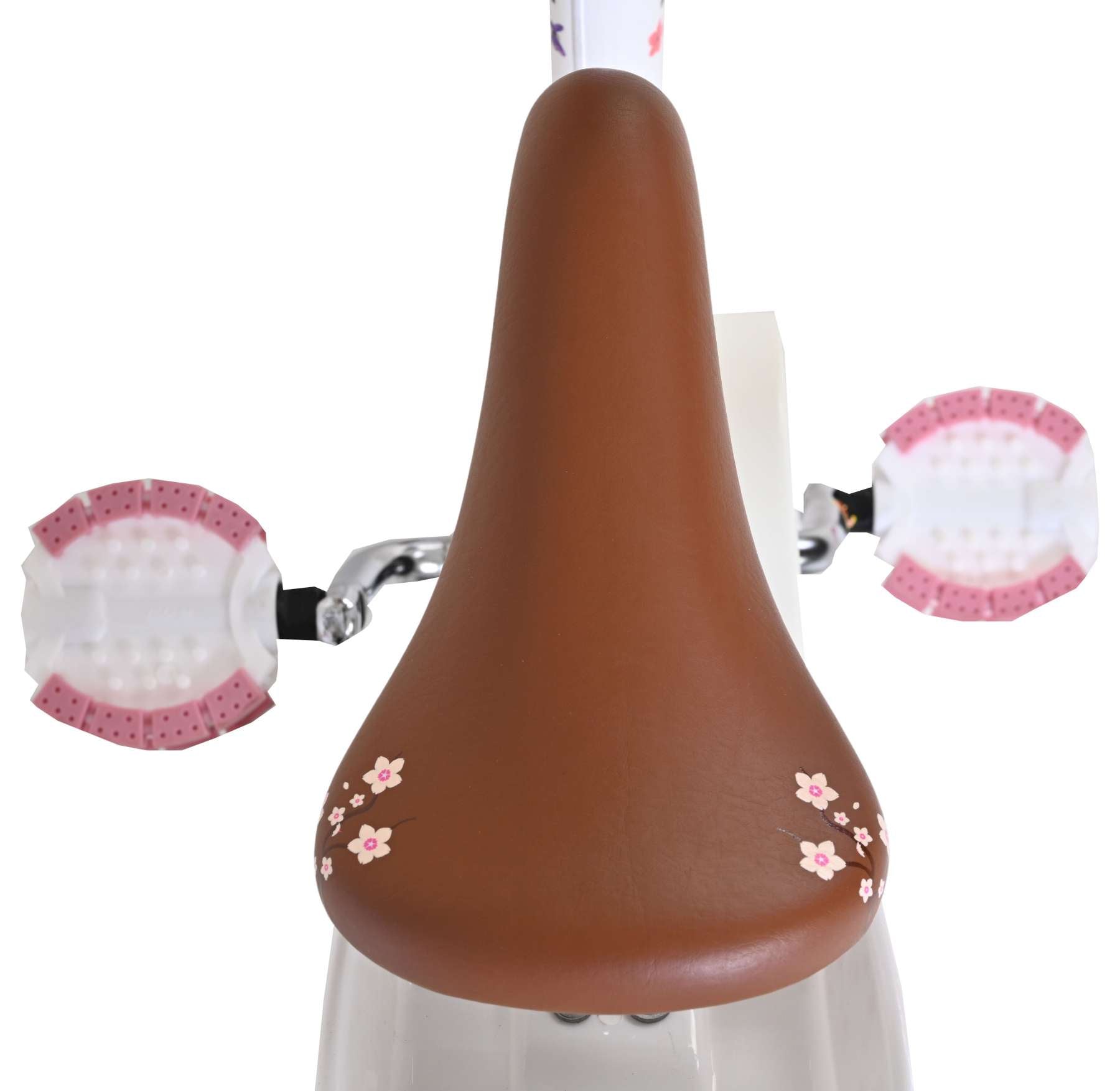 Vélo pour enfants Volare Blossom - filles - 12 pouces - blanc - deux freins à main