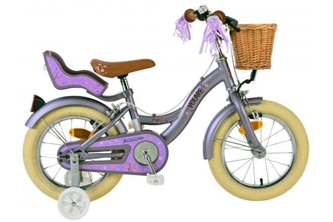 Volare Blossom Children's Bicycle Girls 14 pouces Purple Two Hand freins