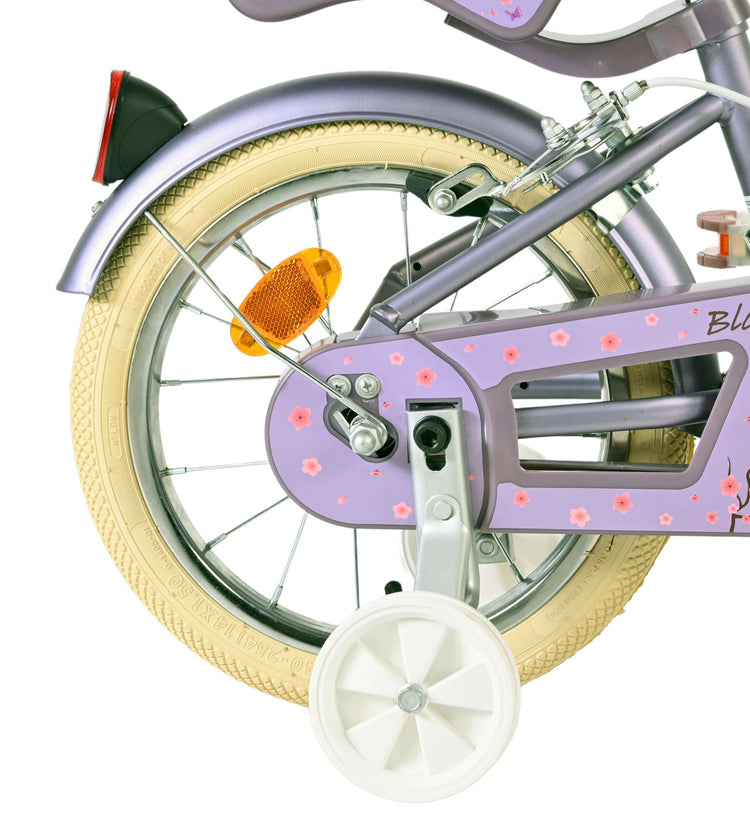 Vélo pour enfants Volare Blossom - filles - 14 pouces - violet - deux freins à main