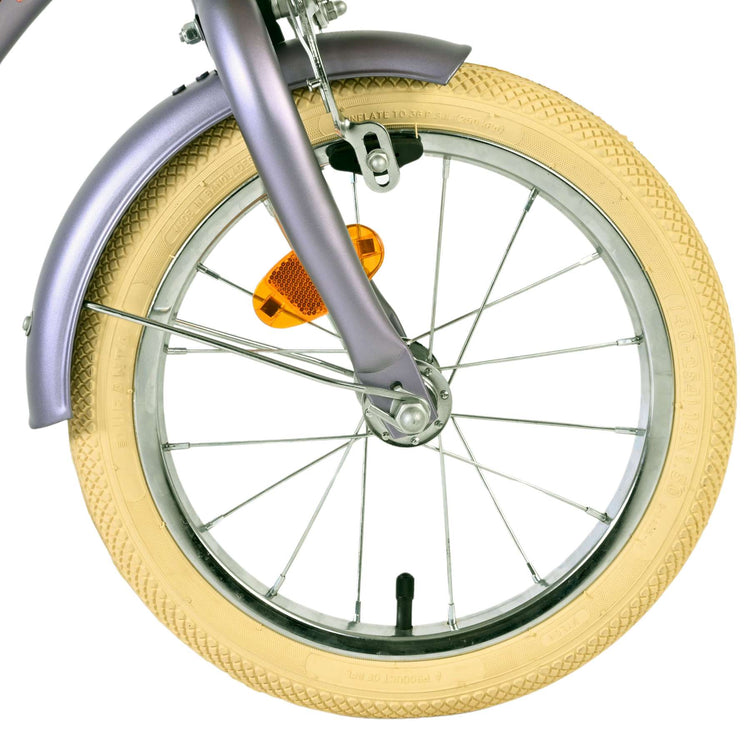 Vélo pour enfants Volare Blossom - filles - 14 pouces - violet - deux freins à main