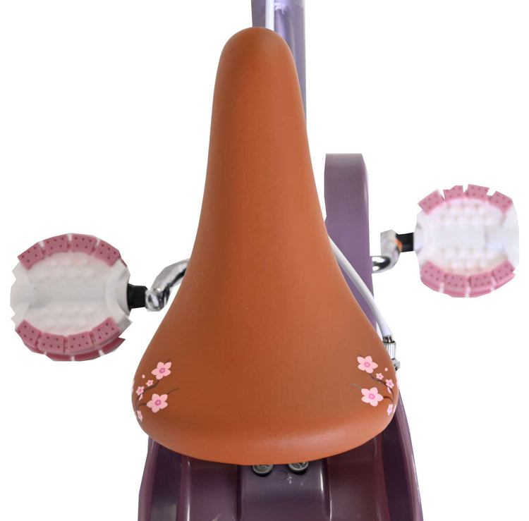 Vélo pour enfants Volare Blossom - filles - 14 pouces - violet - deux freins à main