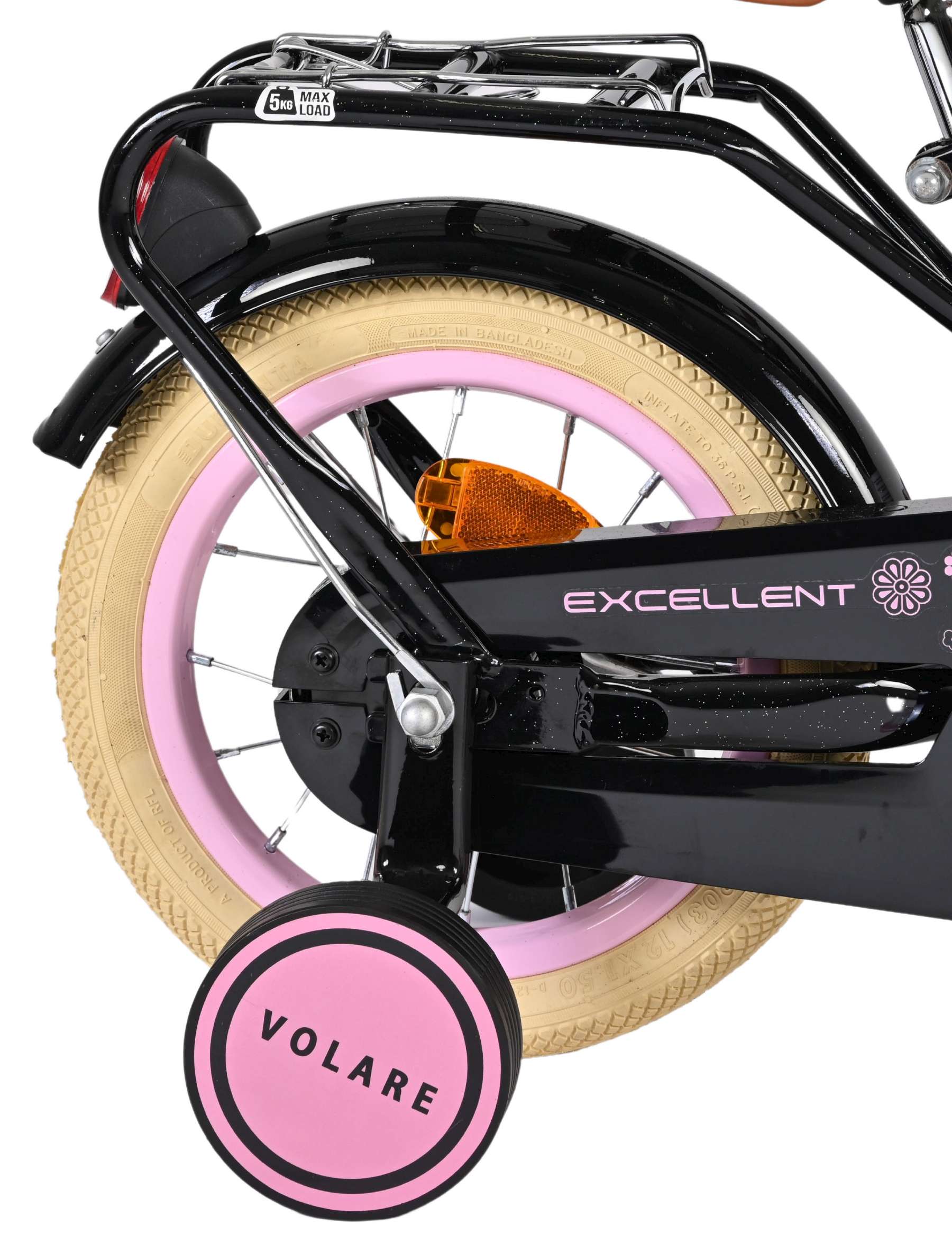 Volare Excellent vélo pour enfants - Girls - 12 pouces - noir