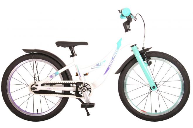 Volare Glamour Children's Bicycle - Girls - 18 pouces - White Mint Green - Prime Collection
