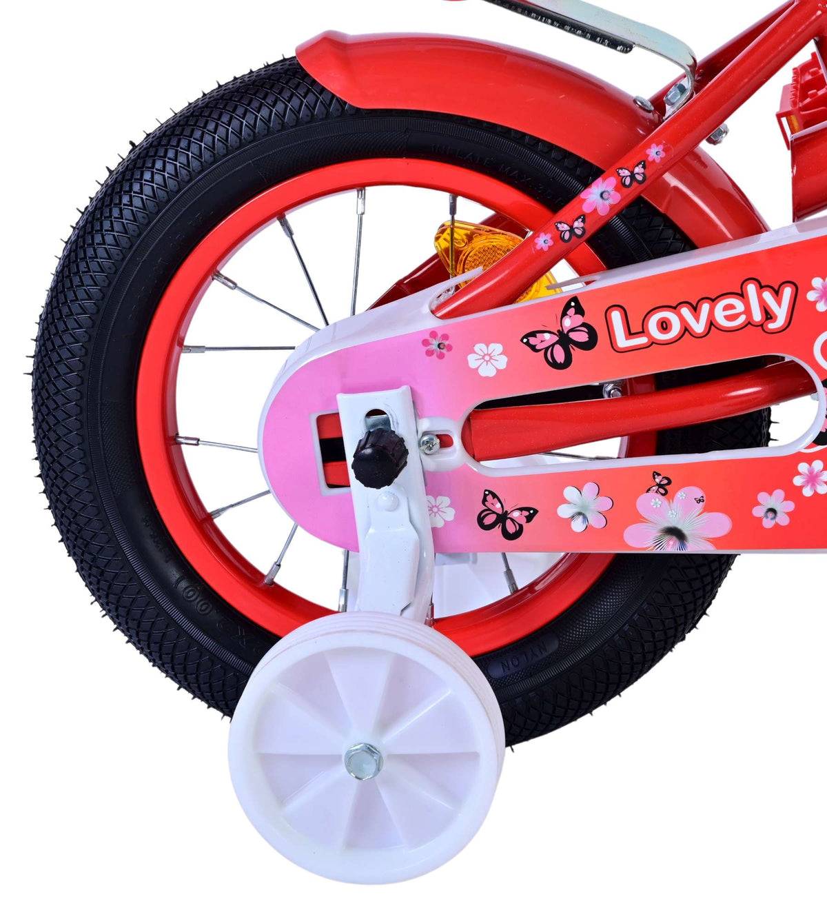 Volare le vélo pour enfants - filles - 12 pouces - blanc rouge