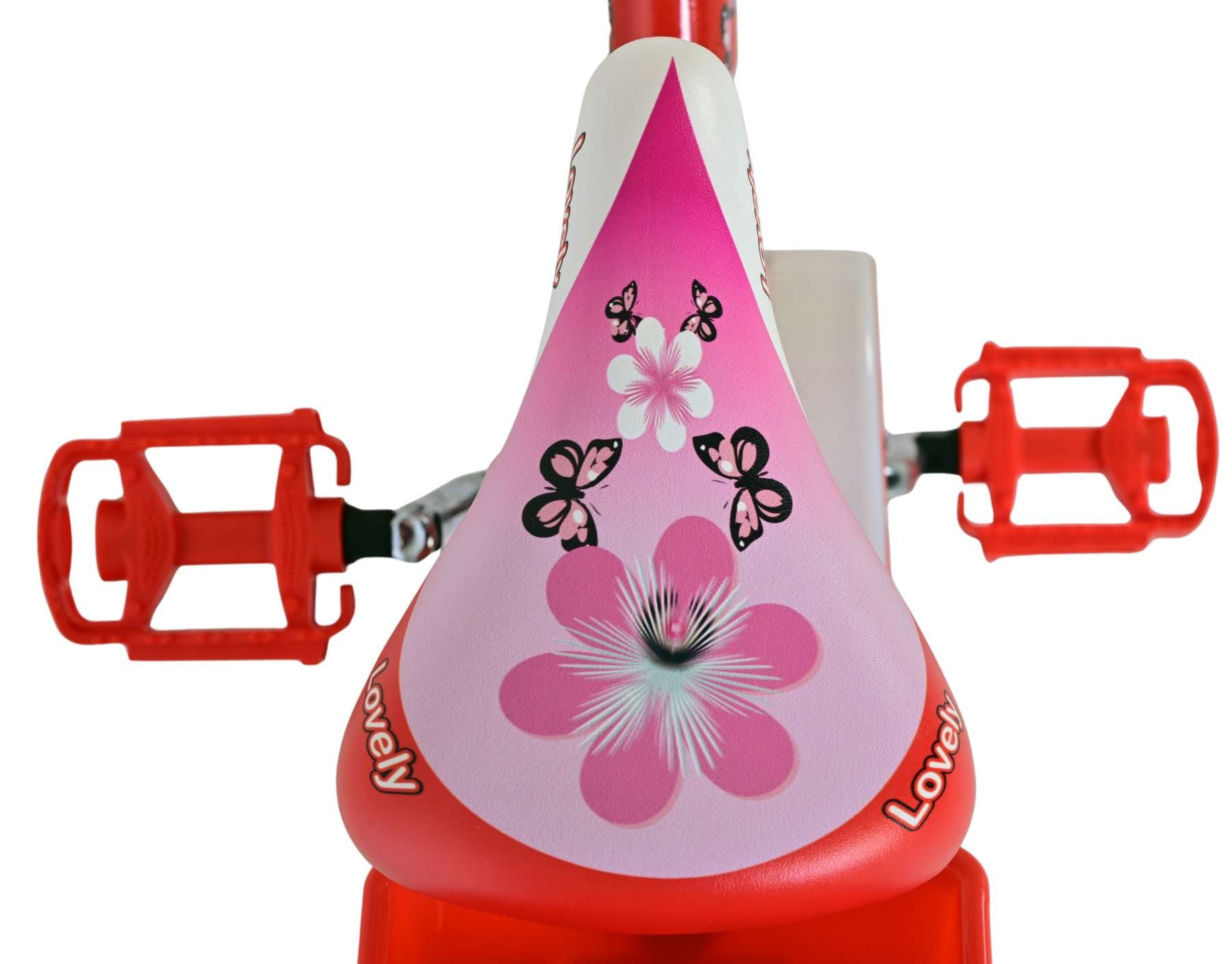 Volare le vélo pour enfants - filles - 12 pouces - blanc rouge