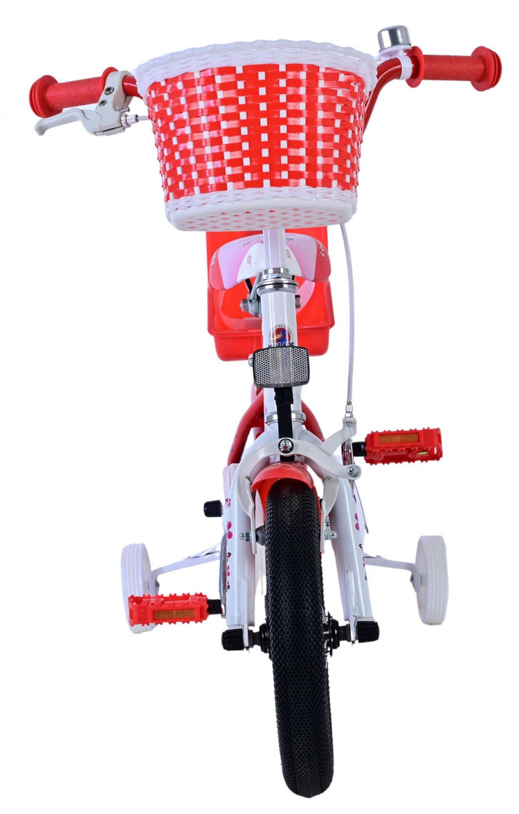 Volare le vélo pour enfants - filles - 12 pouces - blanc rouge