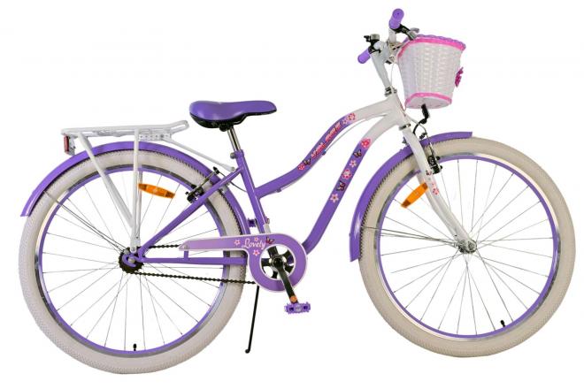Volare les beaux filles pour enfants 26 pouces de freins violets à deux mains