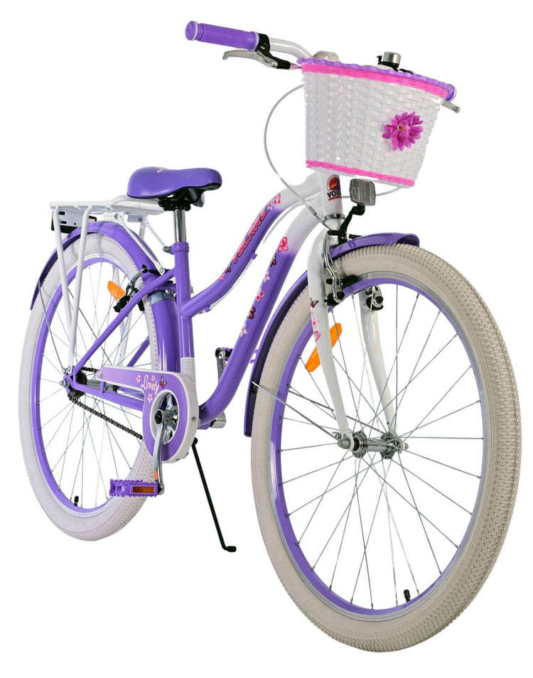 Volare les beaux filles pour enfants 26 pouces de freins violets à deux mains