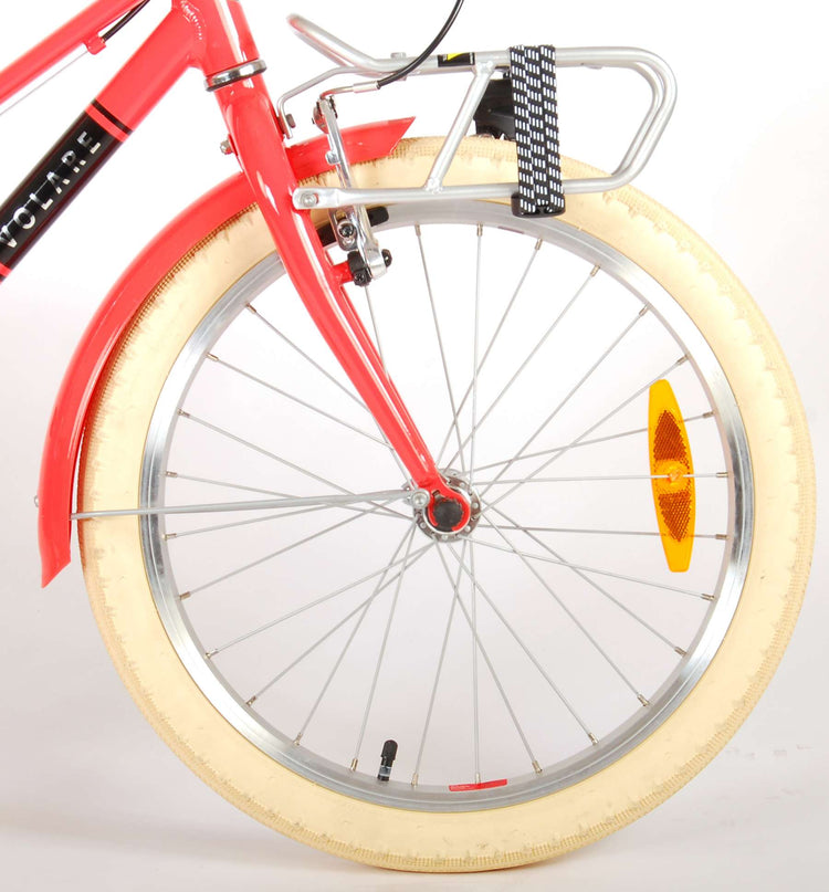 Volare Melody Children's Bicycle - Girls - 20 pouces - Coral Red - deux freins à main - Collection Prime