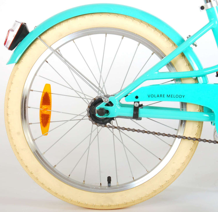 Volare Melody Children's Bicycle - Girls - 20 pouces - Turquoise - Collection Prime