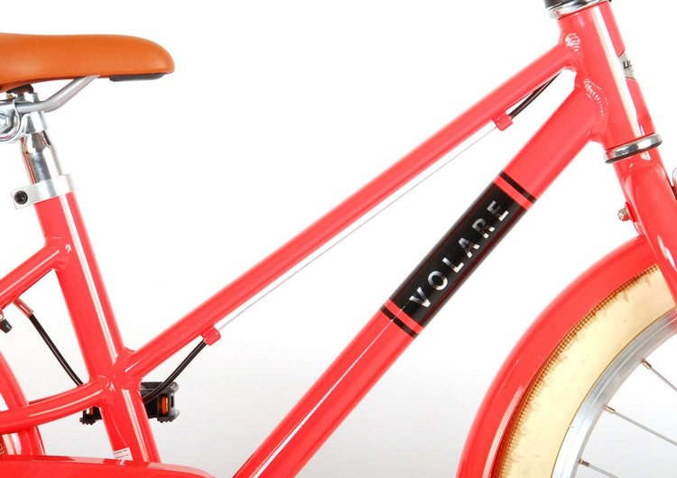 Volare Melody Children's Bicycle - Girls - 20 pouces - Coral Red - deux freins à main - Collection Prime
