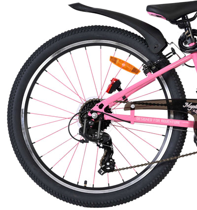 Vélo pour enfants Volare mystic - 24 pouces - rose - 7 vitesses